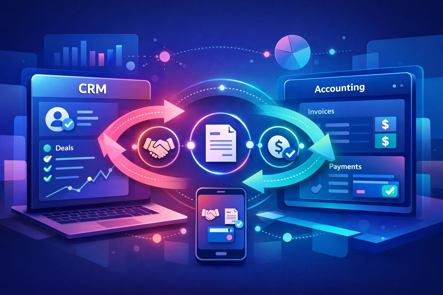 how to connect CRM to accounting software