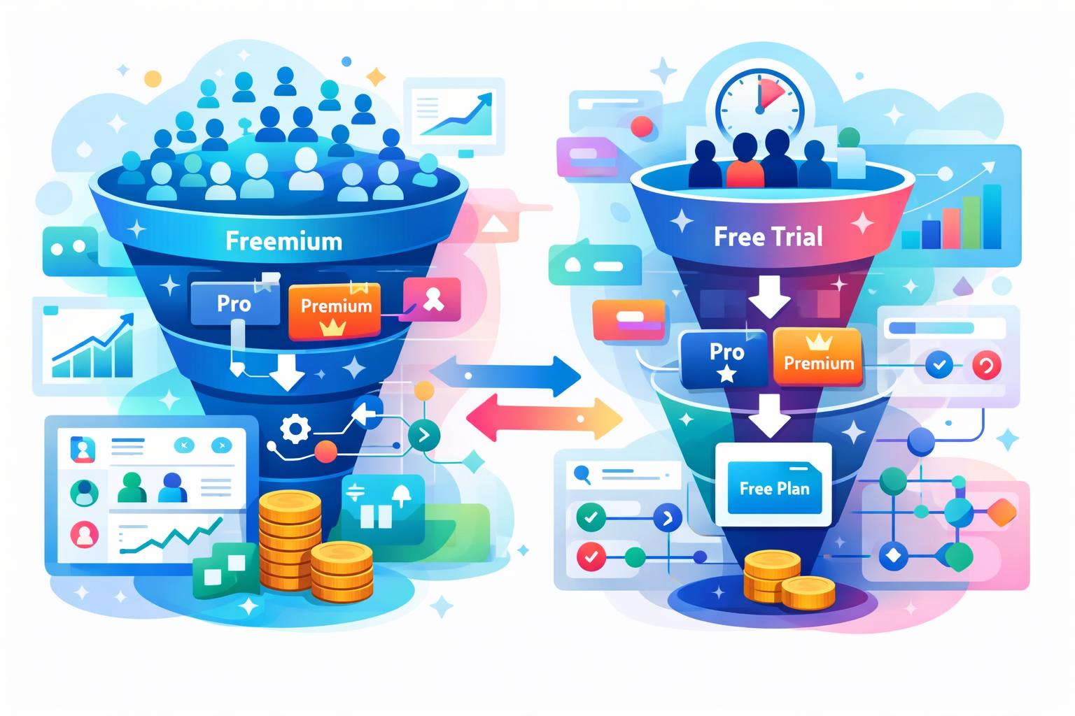freemium vs free trial SaaS